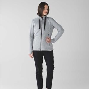 Lululemon &go Take-Off Fleece Jacket Heathered Medium Grey size 4